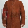 Robert Taylor Longmire Sheriff Walt Longmire Suede Leather Brown Coat