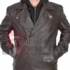 Shop Scott Wilsons Leather Brown Hooded Motorcycle Jacket