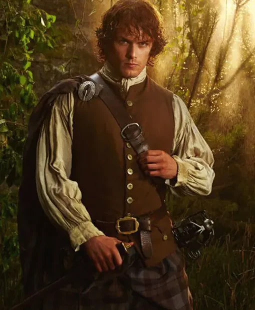 Outlander Jamie Fraser Brown Cotton Vest