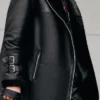 Oversize Black Shearling Coat For Women