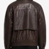 Oversize Vintage Brown Bomber Jacket Womens