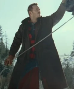 Owen Grady Jurassic World Brown Trench Cotton Duster Coat