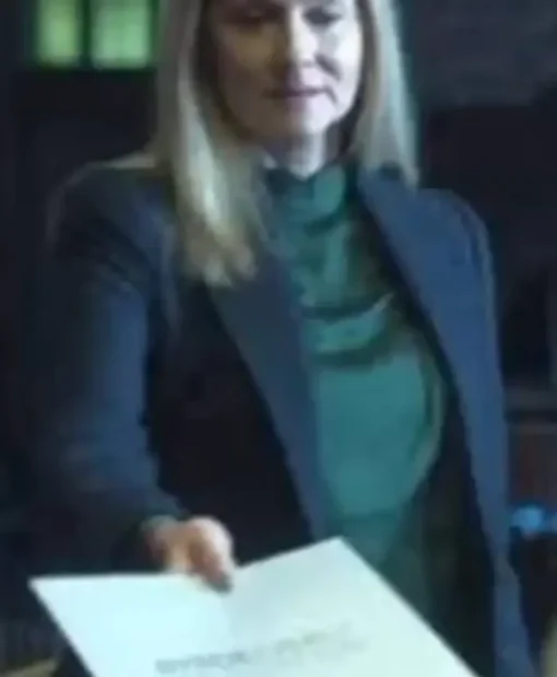 Ozark S04 EP02 Laura Linney Blue Checked Blazer Coat