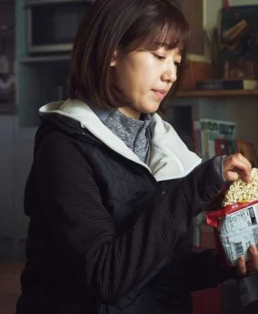 Park Shin-Hye Movie Alive Kim Yoo-bin Quilted Hooded Jacket