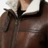 Parker Motorcycle Distress Fur Jacket Men