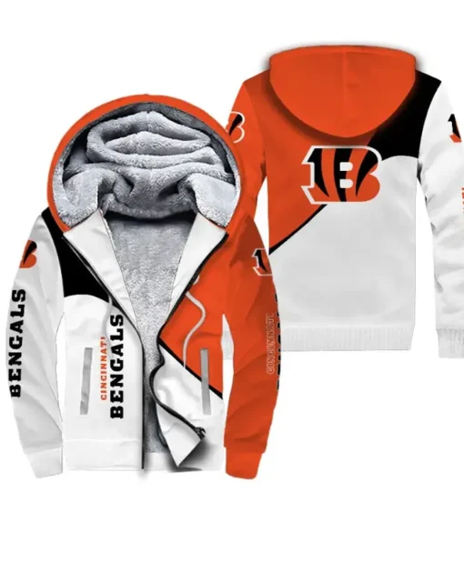 Pennie Cincinnati Bengals Sherpa Hooded Jacket Orange