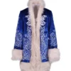 Shop Penny Lane Blue Fur coat