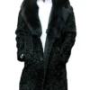 Persian Lamb Fur Mid Length Black Coat