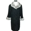 Persian Lamb With Mink Fur Cuffs & Collar Trench Coat