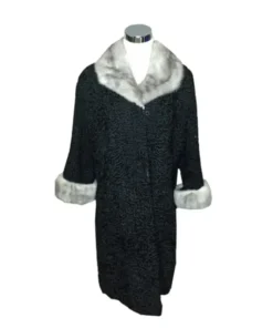 Persian Lamb With Mink Fur Cuffs & Collar Trench Coat