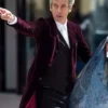 Peter Capaldi Doctor Who Maroon Velvet Coat For Men And Women
