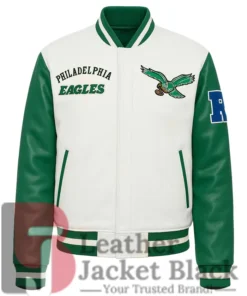 Philadelphia Eagles Onie Yundt Green And White Jacket