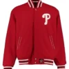 Philadelphia Phillies Red LettermVarsity Jacket
