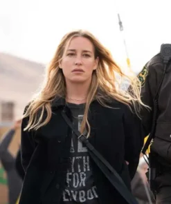 Piper Perabo TV Series Yellowstone Summer Higgins Season 4 Cotton Black Long Coat
