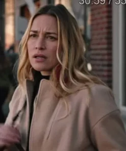Piper Perabo Yellowstone Summer Higgins Season 4 Wool Beige Coat
