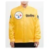 Pittsburgh Steelers Alexys Orn Yellow Varsity Jacket