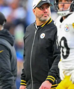 Pittsburgh Steelers Sideline Coach Black Bomber Jacket