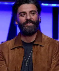 Poe Dameron Star Wars The Rise of Skywalker Oscar Isaac Brown Bomber Leather Jacket