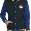 Pokemon Go Trainer Trailer Logo Blue Letterman Jacket