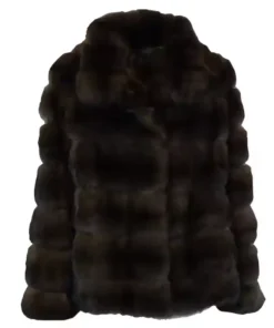 Polly Dark Brown Mink Fur Coat