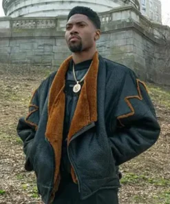 Power Book III Marvin Shearling Leather Jacket