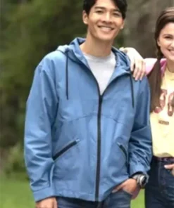 Power Rangers Dino Fury Ollie Akana Hooded Cotton Blue Jacket