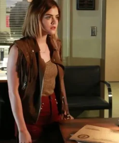 Pretty Little Liars Aria Montgomery Brown Vest