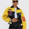 Pretty Little Thing Racing Varsity Yellow Jacket
