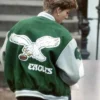Princess Diana Eagles Green Wool Varsity Jacket