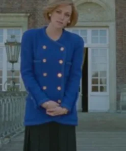 Princess Diana Spencer Double Breasted Blue Coat
