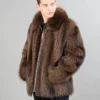 Raccoon Brown And Beige Coat