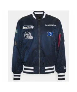 Raheem Fay Seattle Seahawks Blue Bomber Jacket