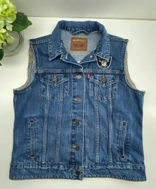 Raiders Denim Vest
