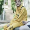 Rap Singer Lil Peep Yellow Men Wool Tracksuit