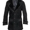 Real Persian Lamb Mink Fur Collar Coat