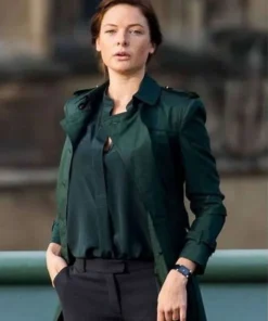 Rebecca Ferguson Film Mission Impossible Ilsa Faust Green Cotton Trench Coat