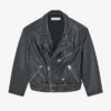 Rebekah Iro Dylan Black Oversized Biker Leather Jacket