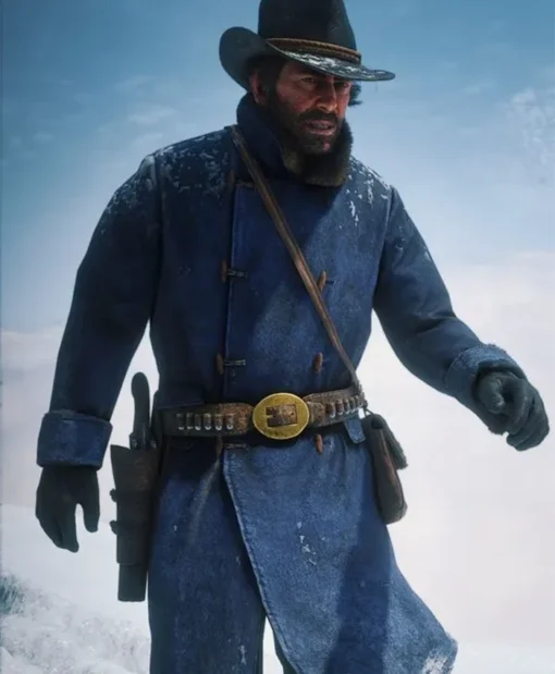 Red Dead Redemption 2 Arthur Morgan Blue Wool Coat For Sale