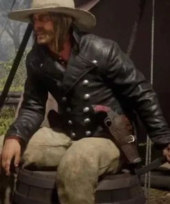 Red Dead Redemption 2 Micah Bell Tail Leather Jacket