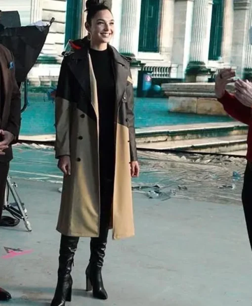 Red Notice The Bishop Black & Brown Wool Trench Coat