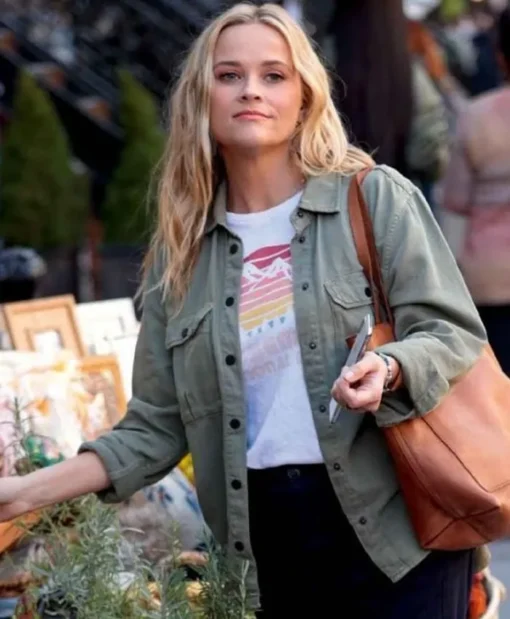 Reese Witherspoon Your Place or Mine 2023 Olive Green Jacket