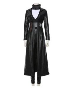 Regina King TV Series Watchmen Angela Abar Leather Black Coat