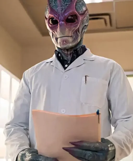 Resident Alan Tudyk Alien Long White Coat