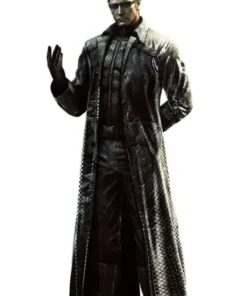 Resident Evil 5 Albert Wesker Black Leather Long Gaming Coat