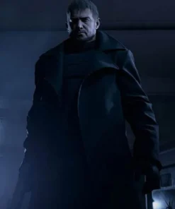 Resident Evil 8 Video Game Chris Redfield Black Trench Coat