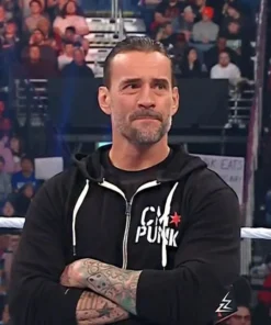Return of Cm Punk Black Zipper Hoodie