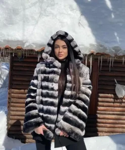 Rex Chinchilla Grey And Black Jacket