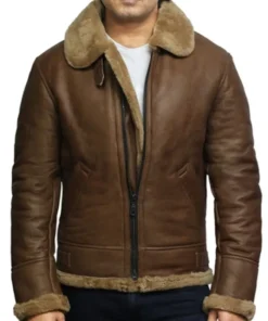 Riccardo Sheepskin SF Brown Leather Shearling Jacket