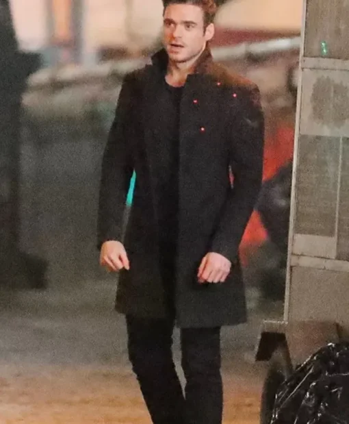 Richard Madden Movie Eternals 2021 Ikaris Mid Length Black Coat