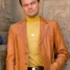 Rick Dalton Once Upon A Time In Hollywood Leonardo DiCaprio Brown Real Leather Blazer